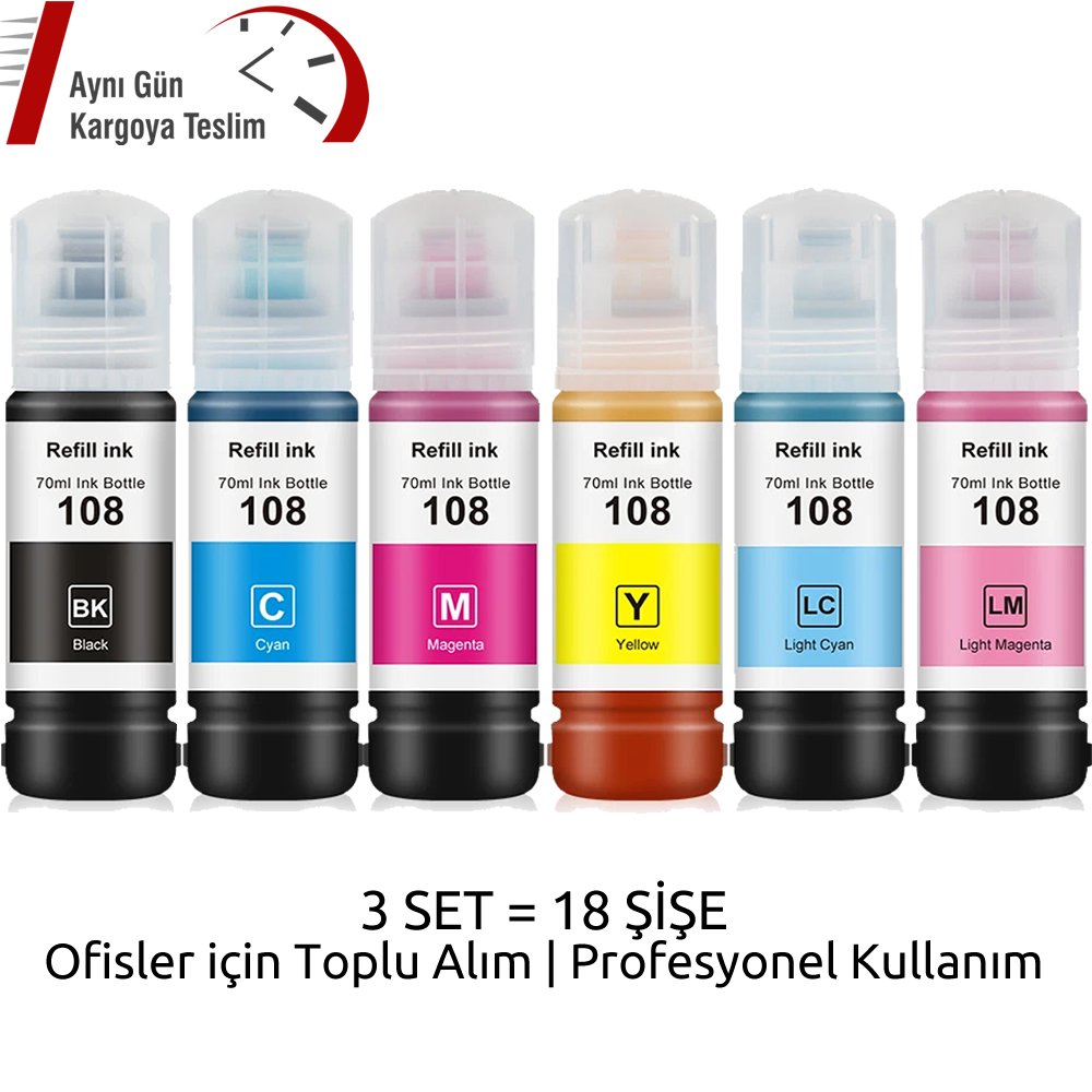 Goink Epson 108 Uyumlu Mürekkep 4x70 ml Set